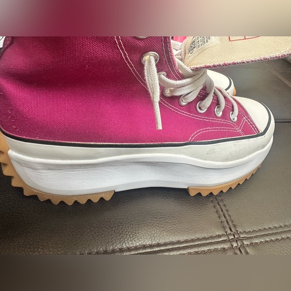 Converse Women's Run Star Hike Hi Midnight Hibiscus Platform Sneakers - Picture 10 of 14